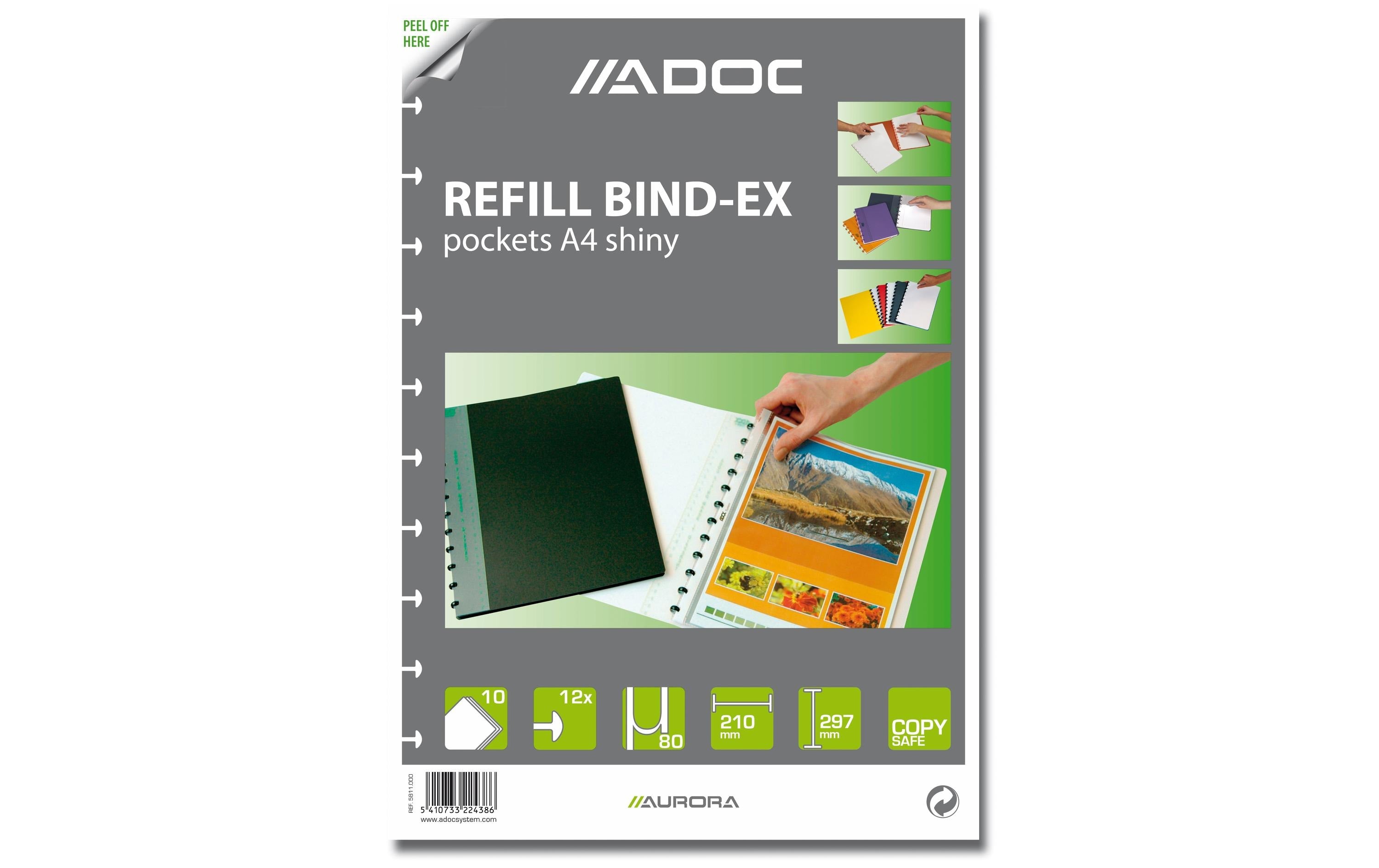 Adoc Ersatztaschen A4, genarbt, 10 Stk
