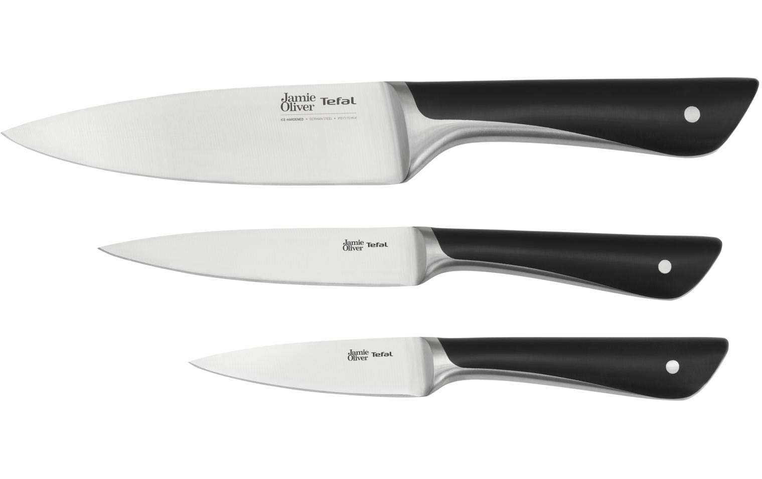 Tefal Jamie Oliver Messerset 3-teilig Koch, Universal und Schälmesser