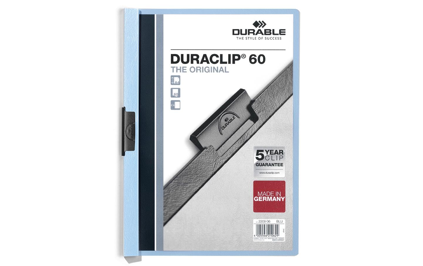 Durable Klemmhefter Duraclip 6 mm, blau