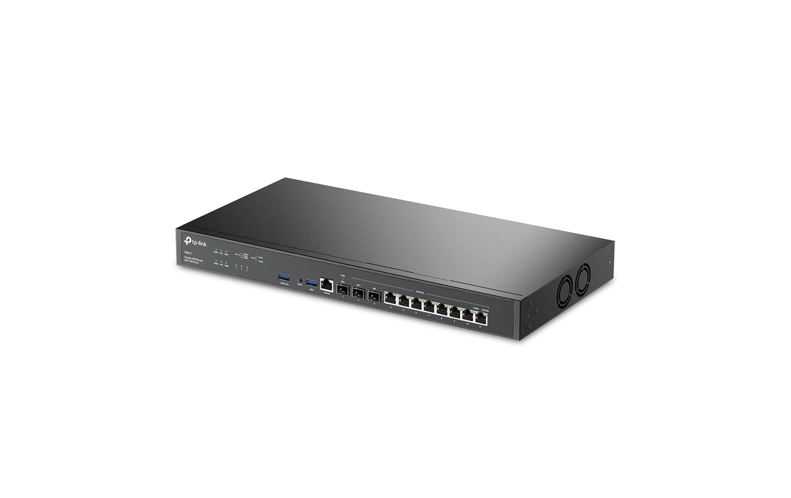 TP-Link ER8411: VPN Router, SSL&IP-Sec 8xGE LAN, SFP+/SFP, 2xUSB3, 1,5Mio Sessions