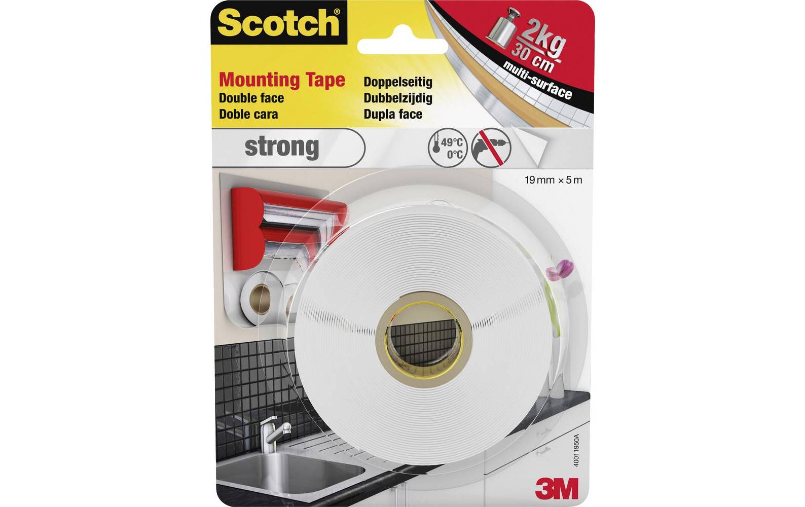 3M Scotch-Fix™ Innenmontageband 19 mm x 5 m, 1 Rolle/Packung