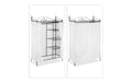 relaxdays Garbderobe Country, Metall Polyester, 172x105x45 cm (HxBxT)