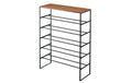 Yamazaki 6-stufiges Schuhregal TOWER 66 x 25 x 87 cm, Metall/Holz, schwarz