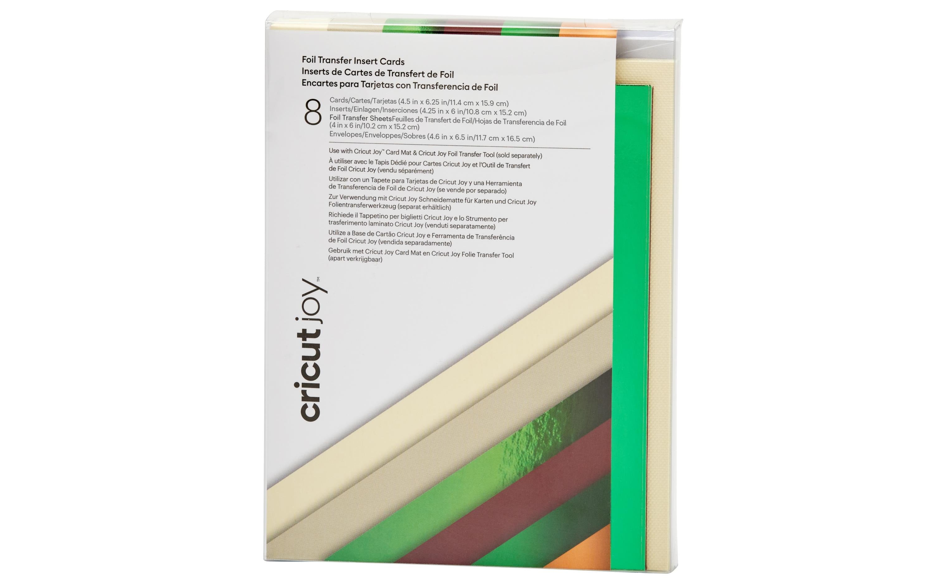 Cricut Kartensets Joy mit Transferfolien 11.4 x 15.9, 8er Pack