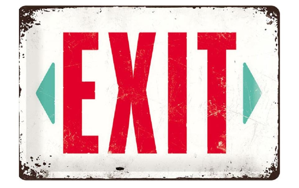 Nostalgic Art Schild Exit Metall, 20x30 cm