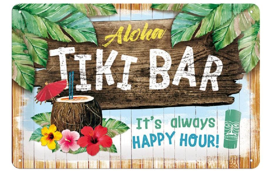 Nostalgic Art Schild Tiki bar Metall, 20x30 cm