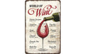 Nostalgic Art Schild World of Wine Metall, 20x30 cm