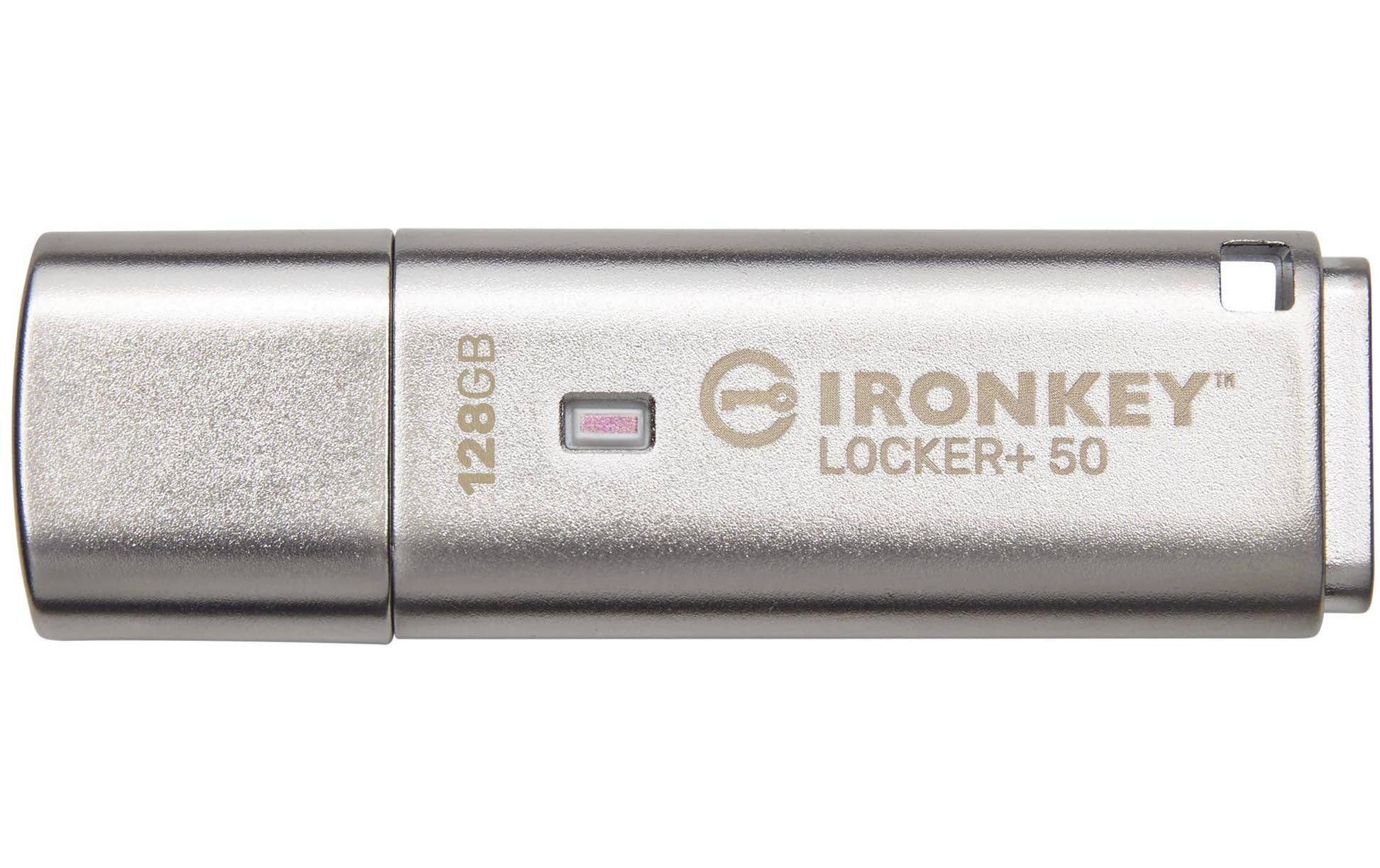 Kingston IronKey Locker+ 50 128GB USB3.2 (Typ-A), AES-256 Encrypted