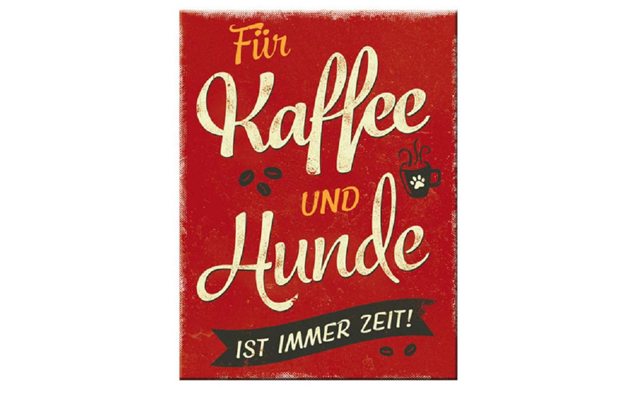 Nostalgic Art Magnet Kaffee und Hunde 8x6 cm (BxH), 1 Stück