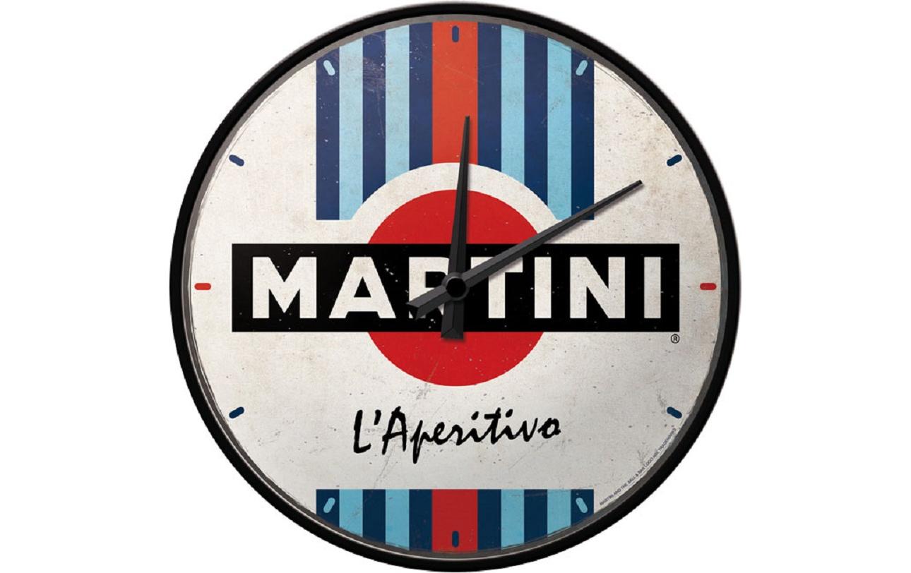 Nostalgic Art Wanduhr Martini 31x5.5 cm (DxT), exkl. AA Batterien