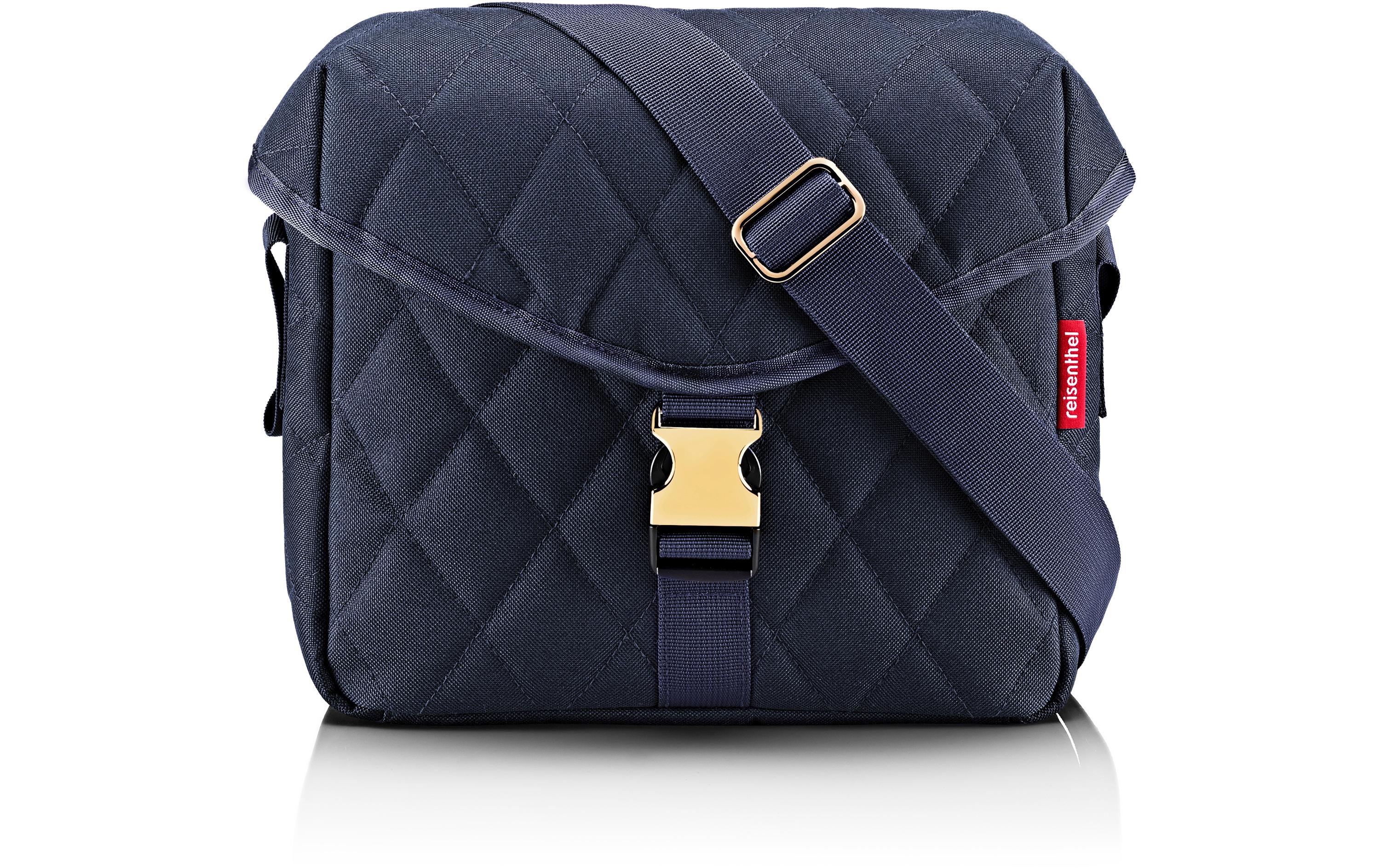 Reisenthel Schultertasche saddle bag M rhombus midnight gold