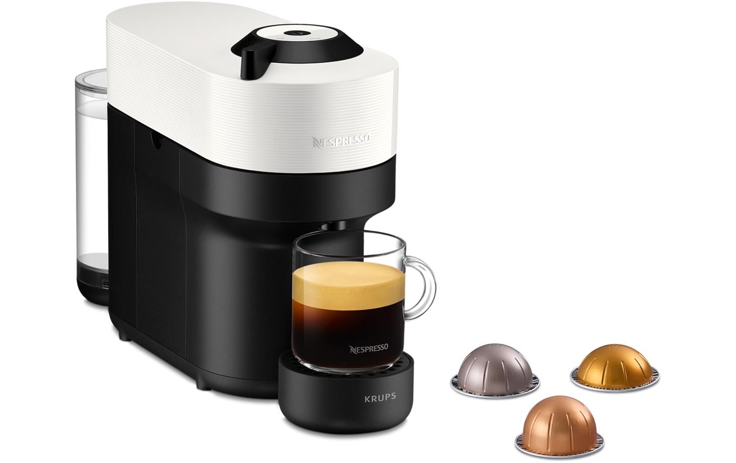 Krups Nespressomasch Vertuo Pop Coco White 1260W, 30 Sek. Aufheizzeit, 0.56L Tank