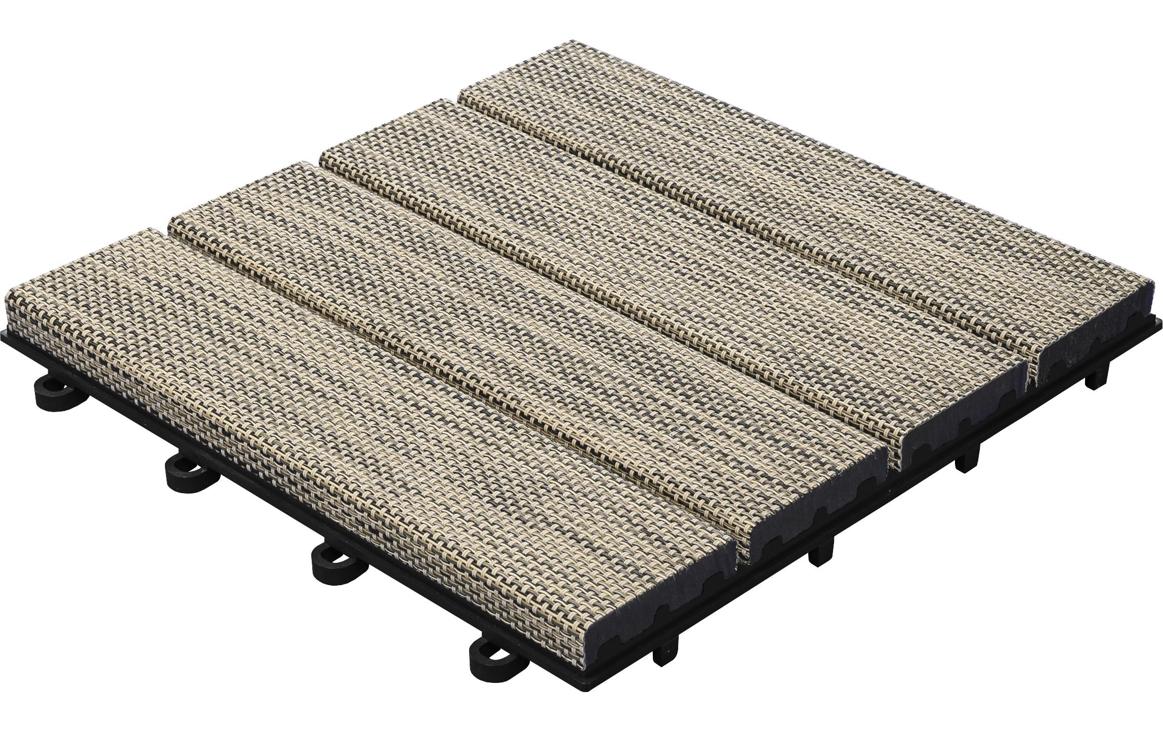 Bodenplatte Klickfliese Tex, beige 6 Stück / Pack (˜ 0,54 m²)