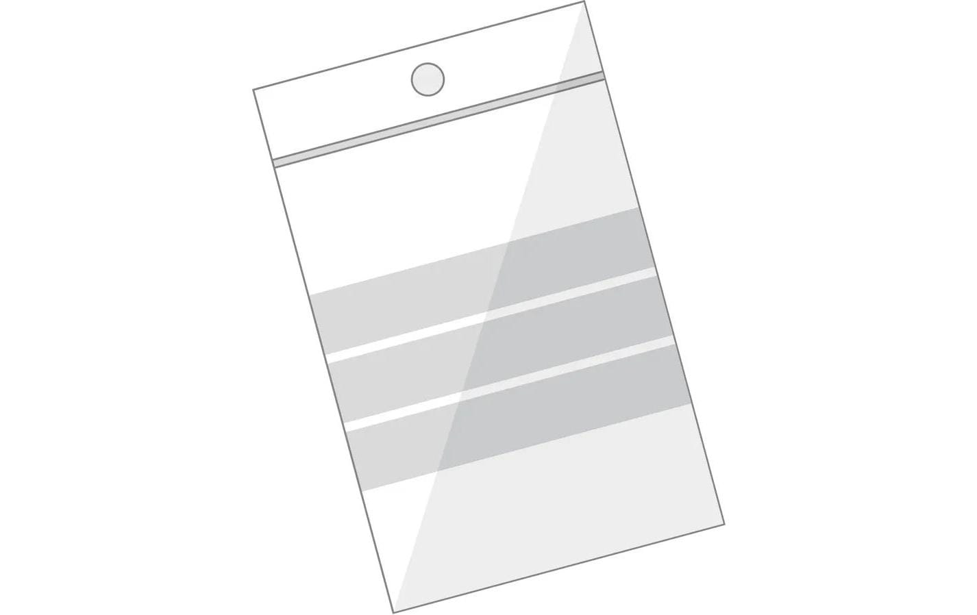 BüroLine Pressverschluss-Beutel, 10 Stk Beschriftungsfeld, 75 x 90 mm