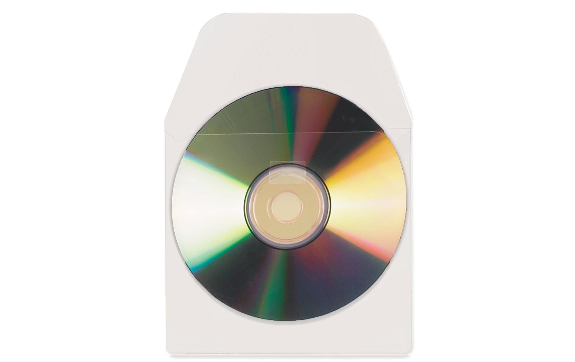 3L CD/DVD Schutzhüllen selbstklebend, mit Klappe, 100 Stk