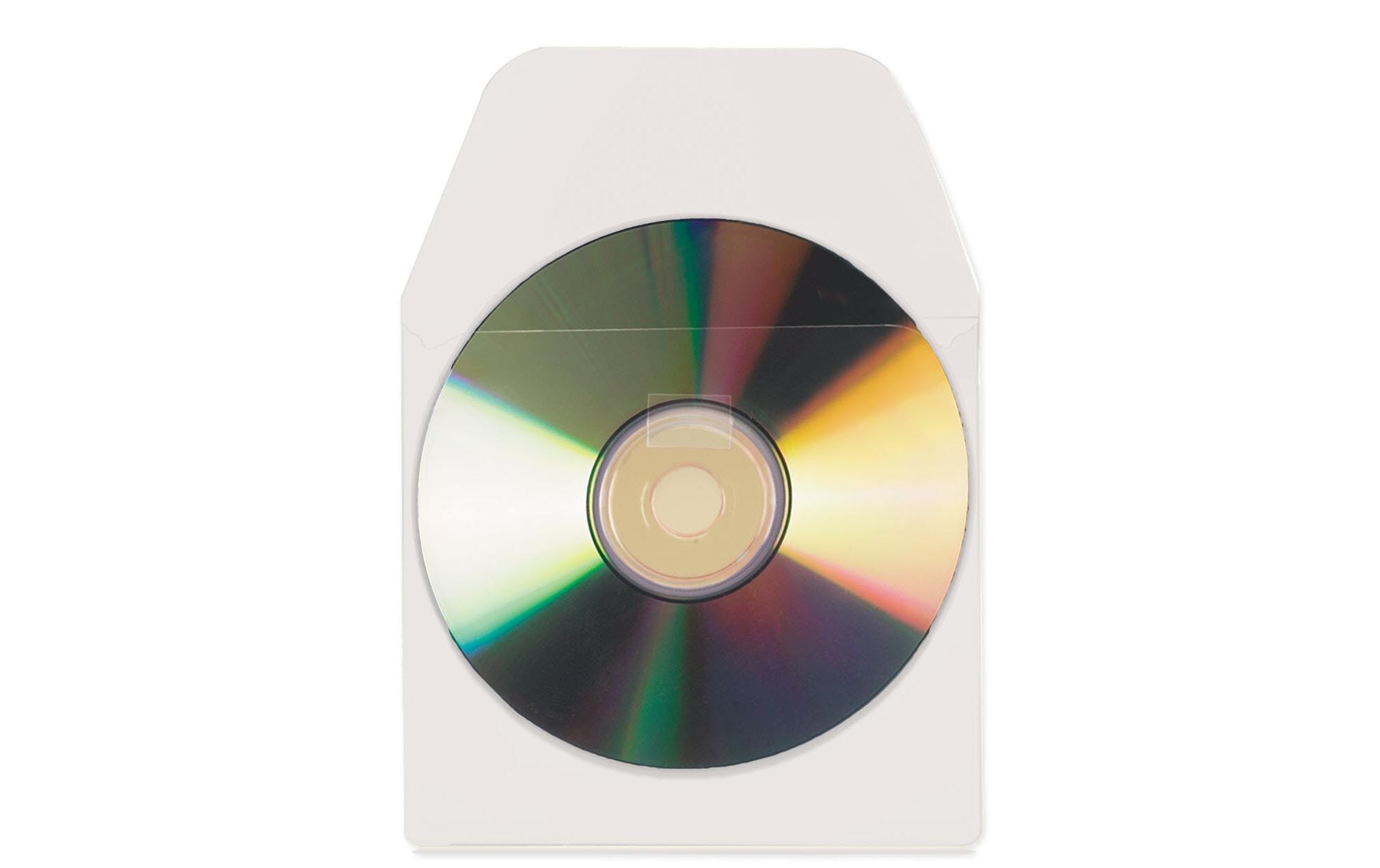 3L CD/DVD Schutzhüllen selbstklebend, mit Klappe, 10 Stk