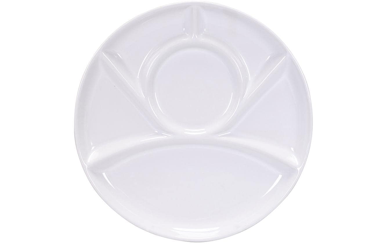Kadastar Fleischfondue-Teller weiss 23cm weiss, Ø 23 cm