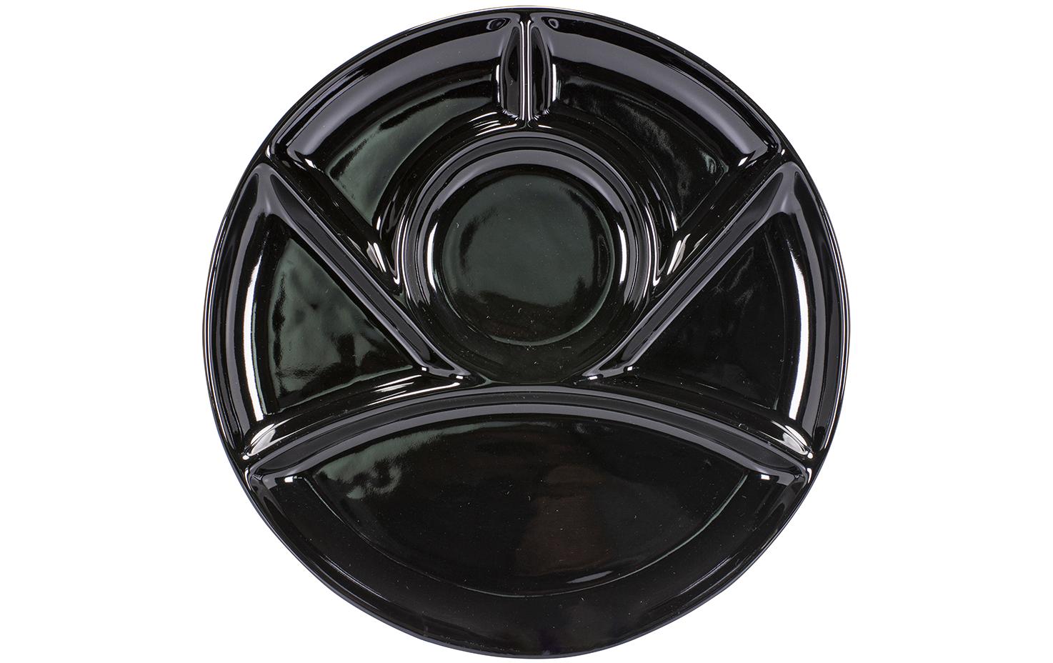 Kadastar Fleischfondue-Teller schwarz 26 schwarz, Ø 26 cm