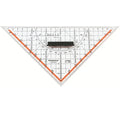 Rumold Geo-Dreieck Plexiglas 22 cm, Skala 2 x 11 cm, abnehmbarer Griff