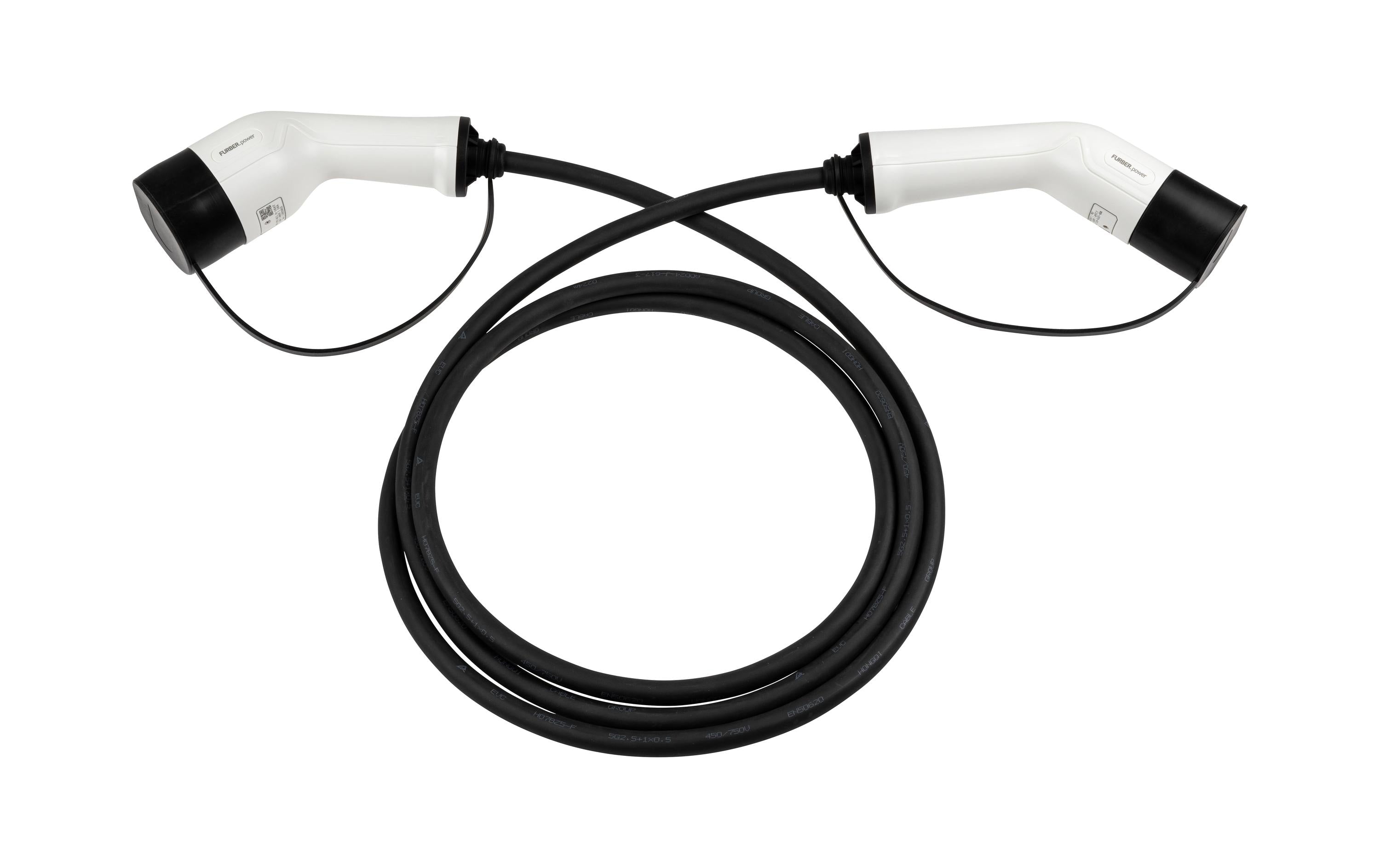 F.power Typ 2 Ladekabel THOR 11kW 3m einphasig, 250V, 16A, gerade