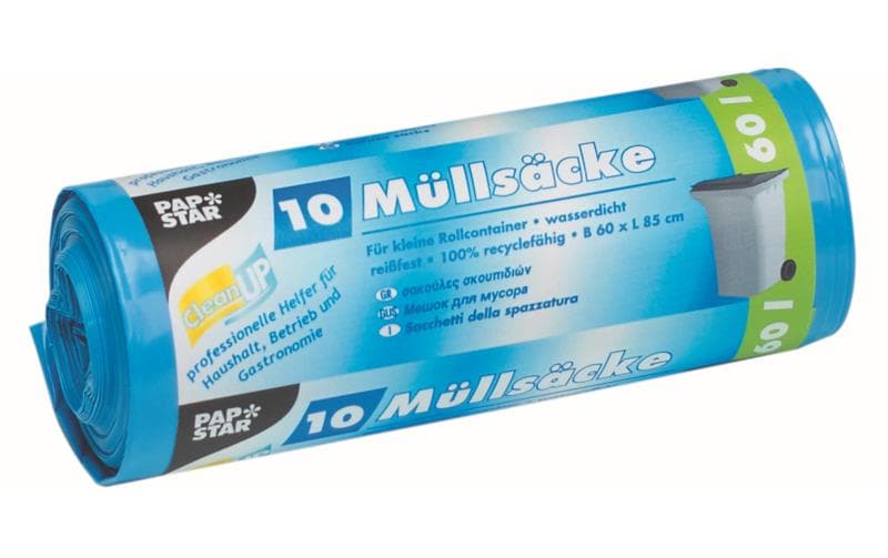 Weita Kehrichtsack 60L/blau Pack à 10 Stk,o. Verschluss