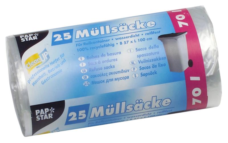 Weita Mehrzweckbeutel 70L/transp. Rollen à 58 Stk,o. Verschluss