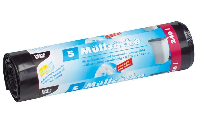 Weita Kehrichtsack 240L/schwarz Pack à 5 Stk,o. Verschluss