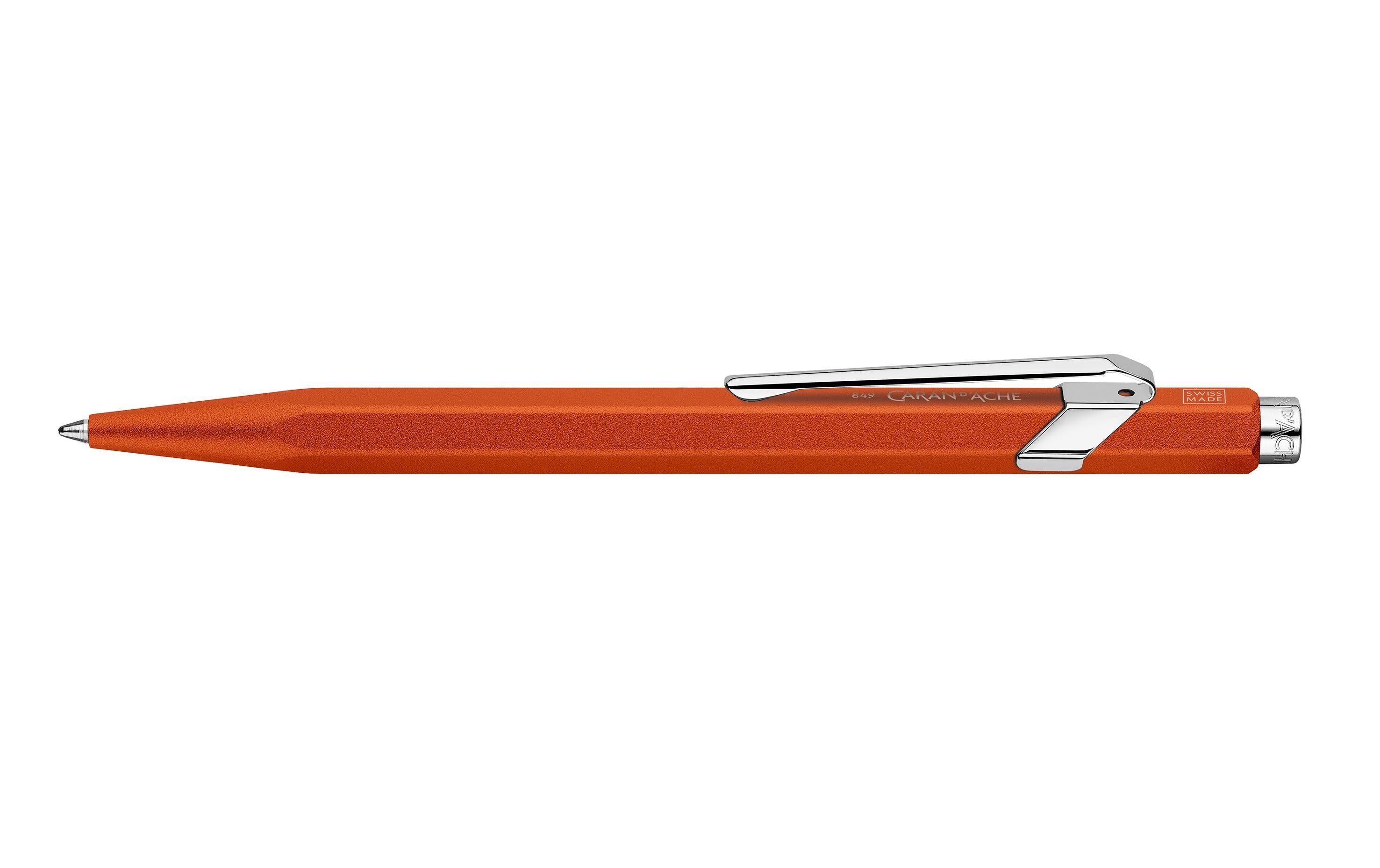 Caran d'Ache Kugelschreiber 849 Colormat Colormat-x Orange, mit Geschenkpackung