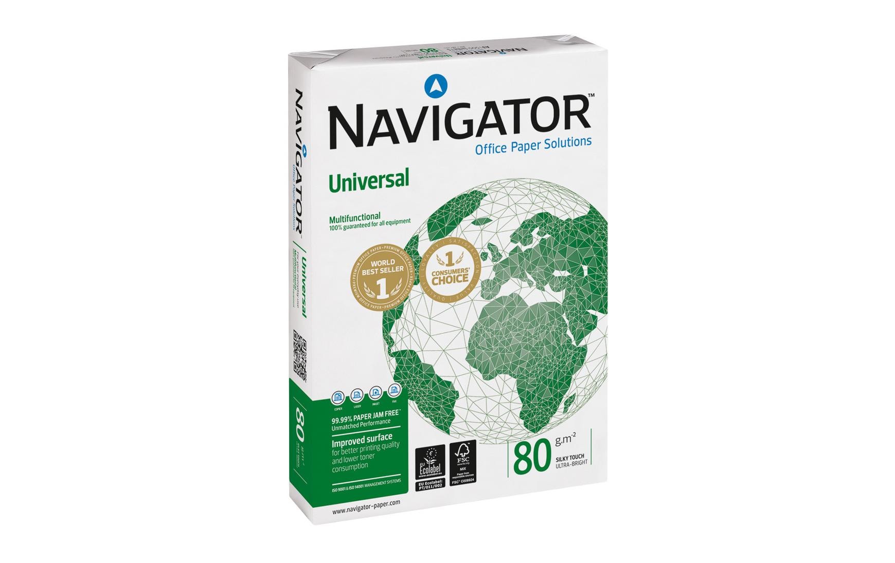 Kopierpapier Navigator Universal A3 500 Blatt, 80g, Weisse 169 CIE