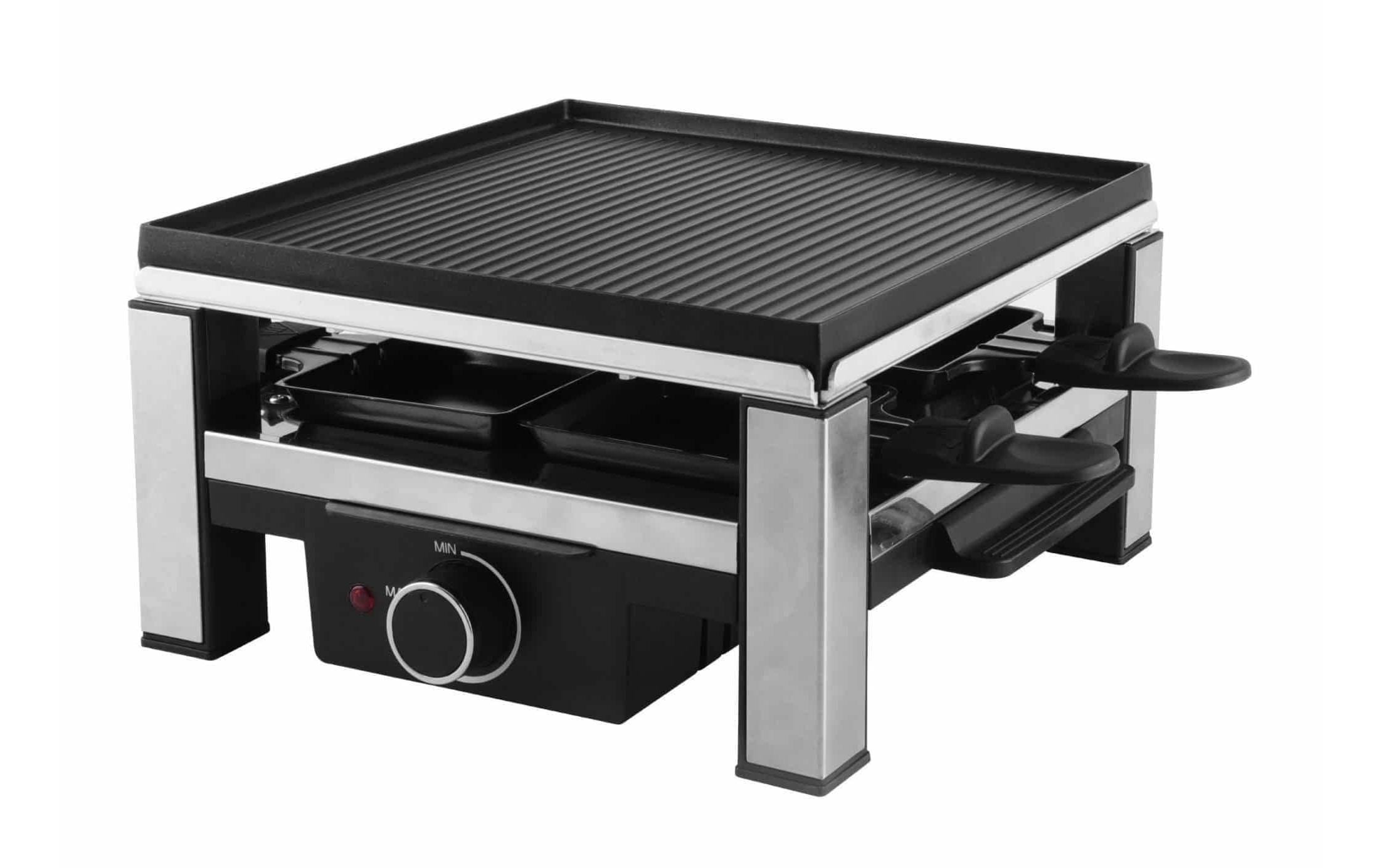 Ohmex Raclette Pour 4 900W, Druckguss, 4 Pfä