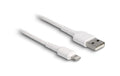 Delock USB Lightning Kabel 30cm für iPhone, iPad, iPod, weiss