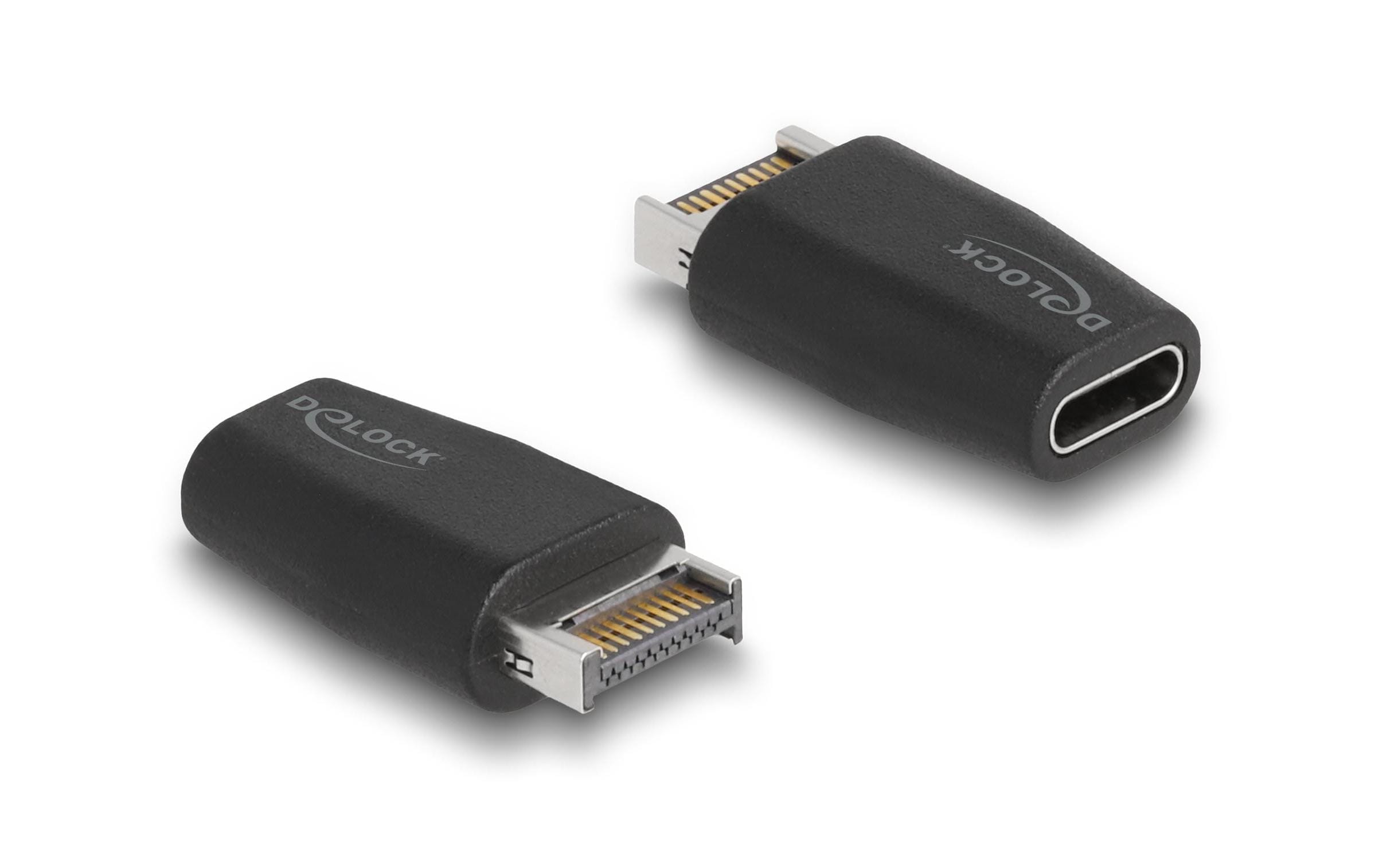 Delock USB3.2 Key A zu USB-C Adapter Stecker zu Buchse, schwarz, bis zu 10 Gbps
