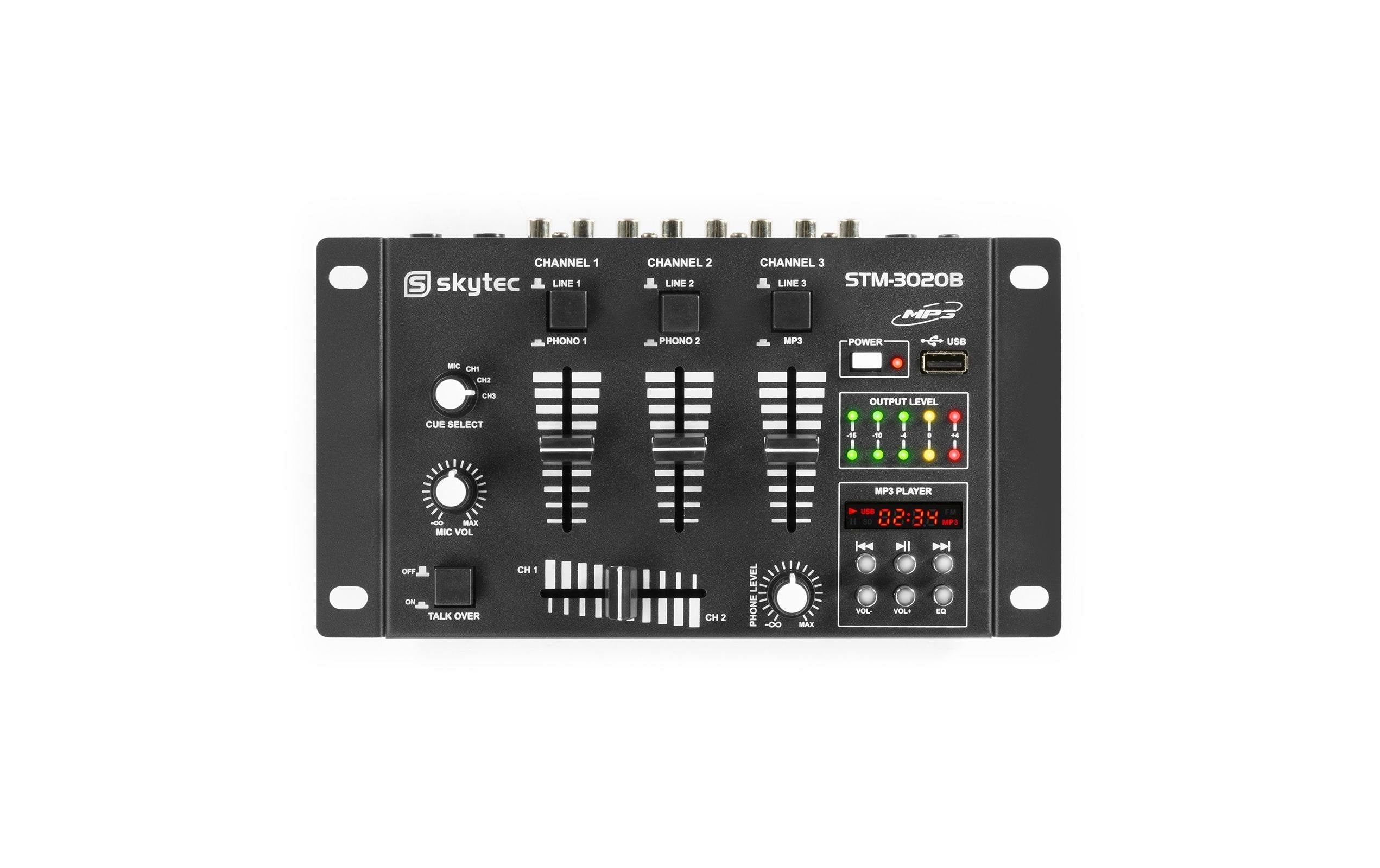 Skytec STM-3020B 6-Kanal Mixer, USB, MP3, Display
