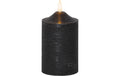 Star Trading LED Pillar Kerze Schwarz exkl. Batterie 2xAA, 15x7.5cm, Timer 6/18h