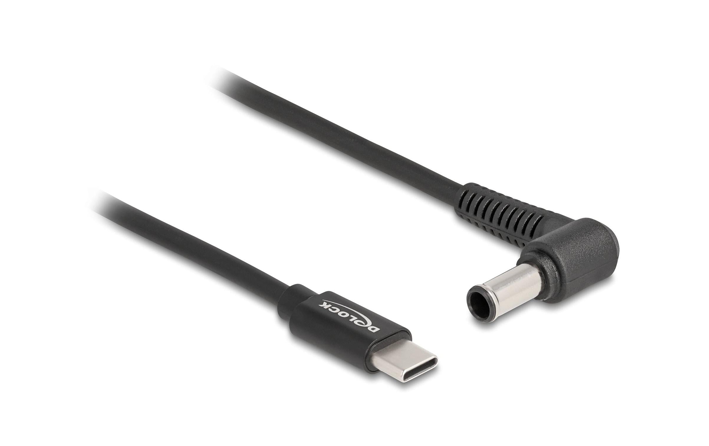 Delock Ladekabel USB-C-6.0x4.3mm zu Sony Stecker, 1.5m, schwarz, 20 V