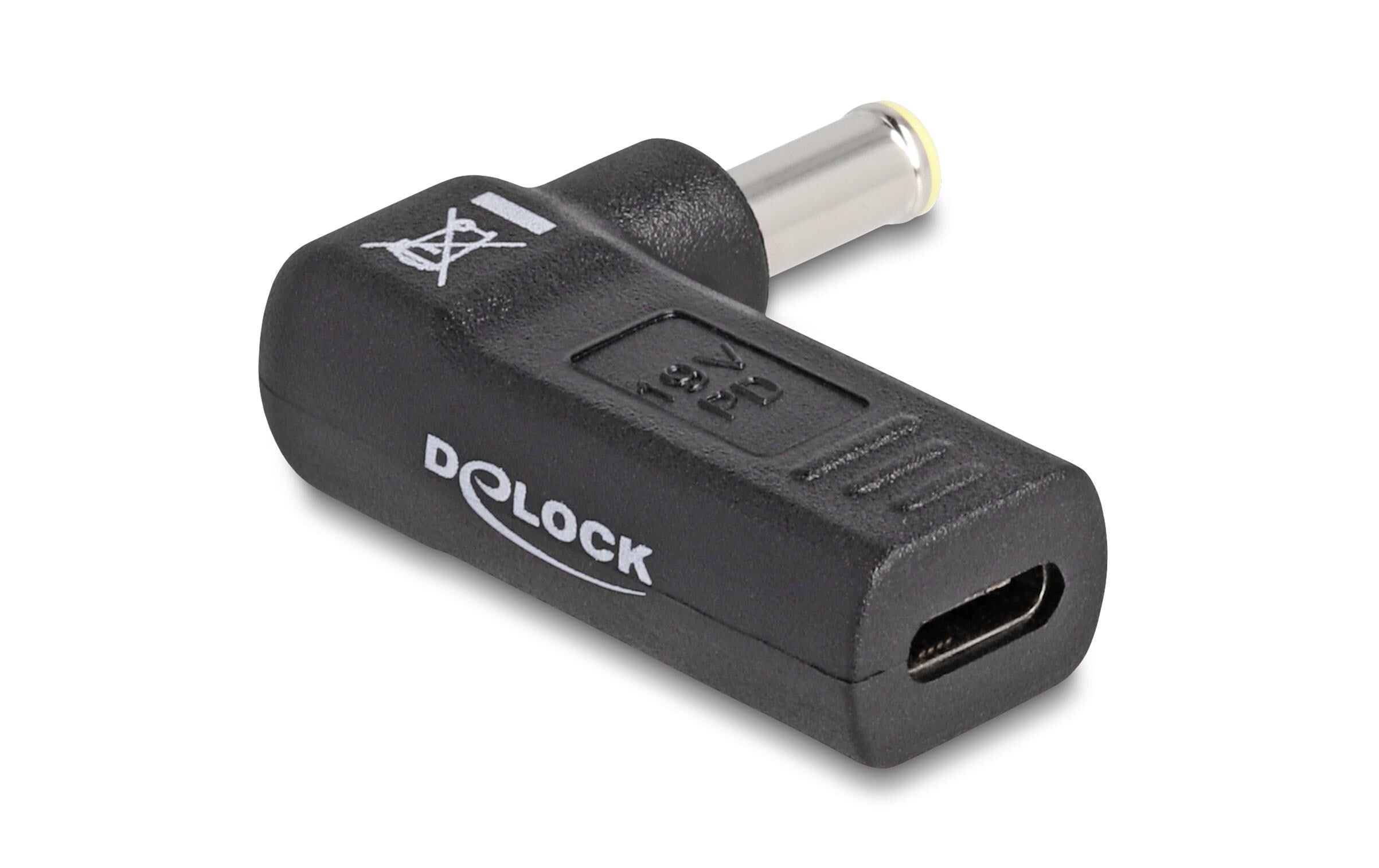 Delock USB-C zu Samsung 5.5x3.0mm Adapter Buchse zu Stecker 90°, gewinkelt