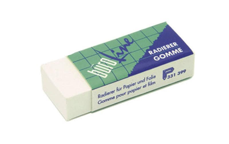 BüroLine Radiergummi, 40 Stück 32 x 15 x 10 mm