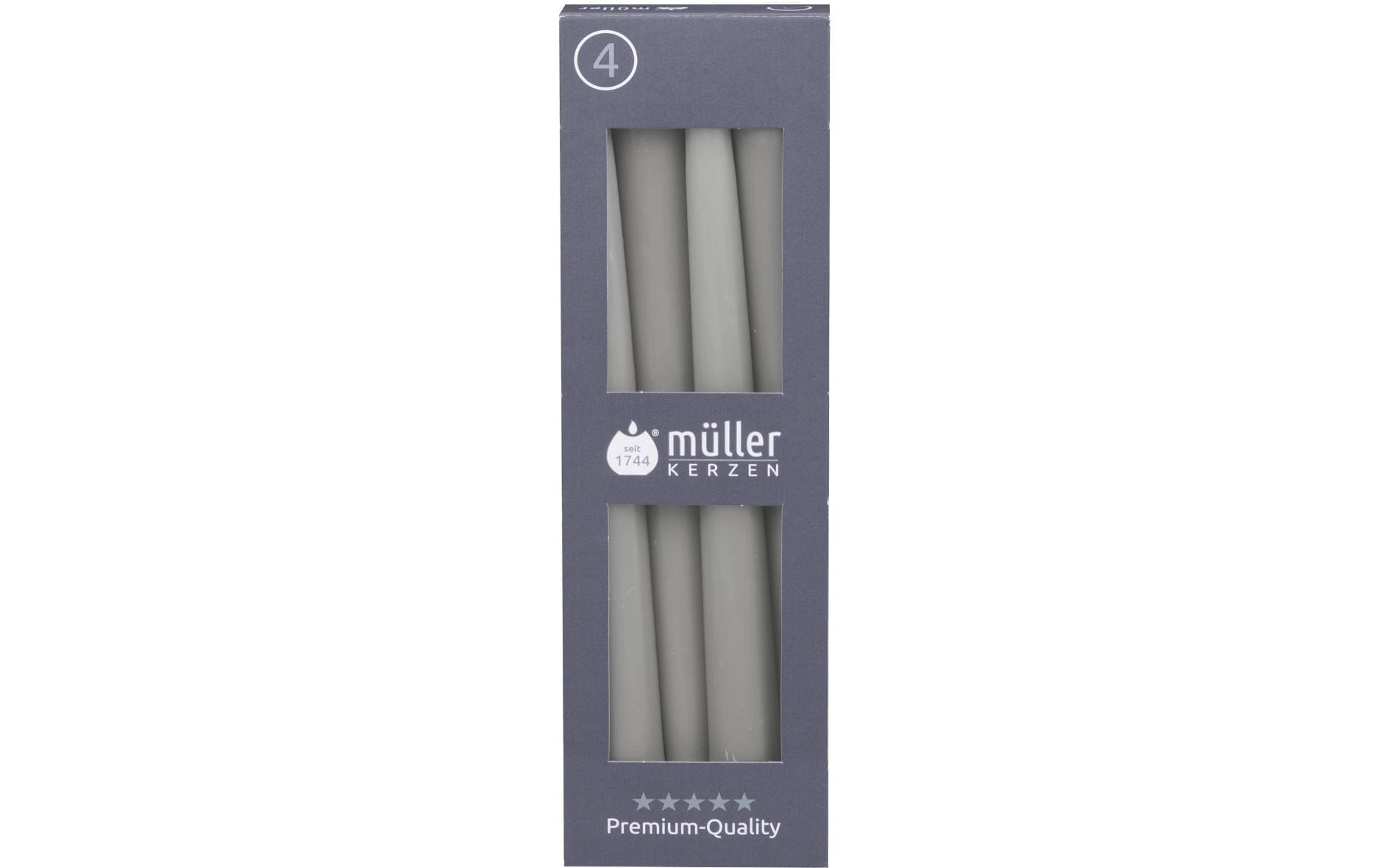 Müller Spitzkerzen glatt schiefer 24.5x2.2 cm
