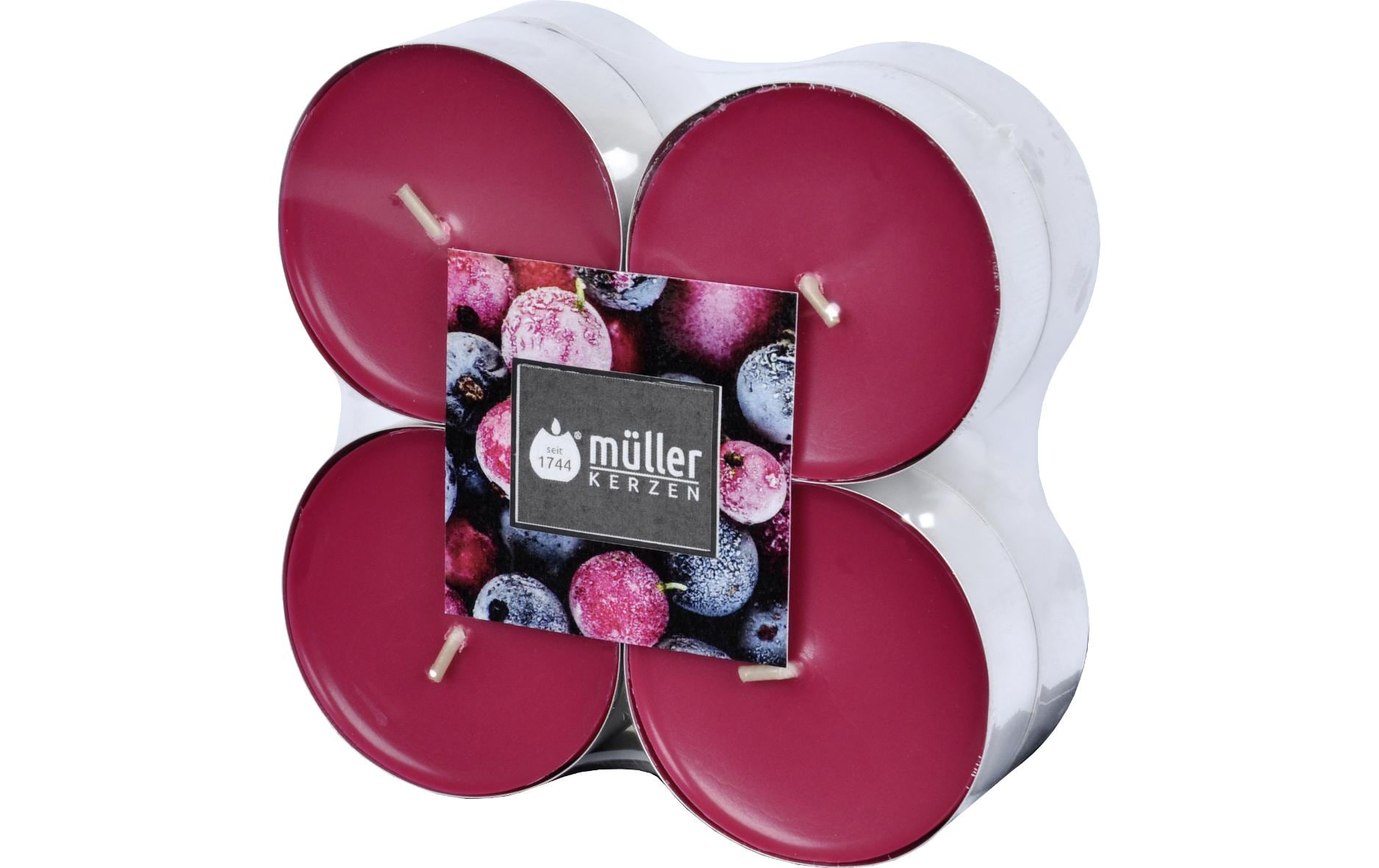 Müller Teelichter Maxi in Aluhülse bordeaux 2.2x5.7 cm