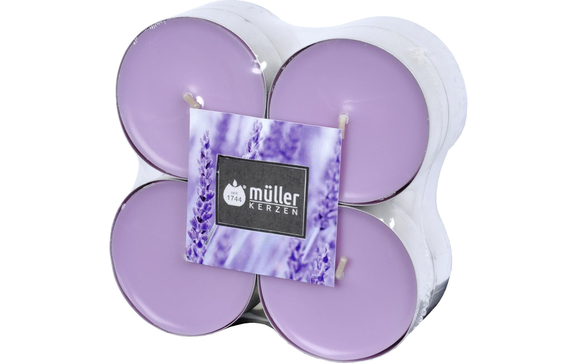 Müller Teelichter Maxi in Aluhülse lavendel 2.2x5.7 cm