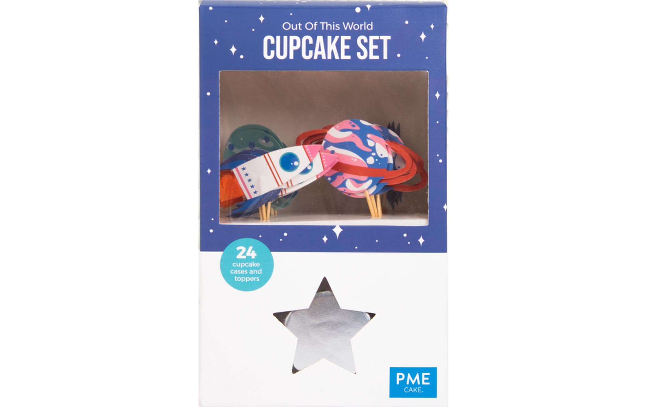 PME Cupcake Set - Weltall Für Cupcake und Muffin - 24 Stk