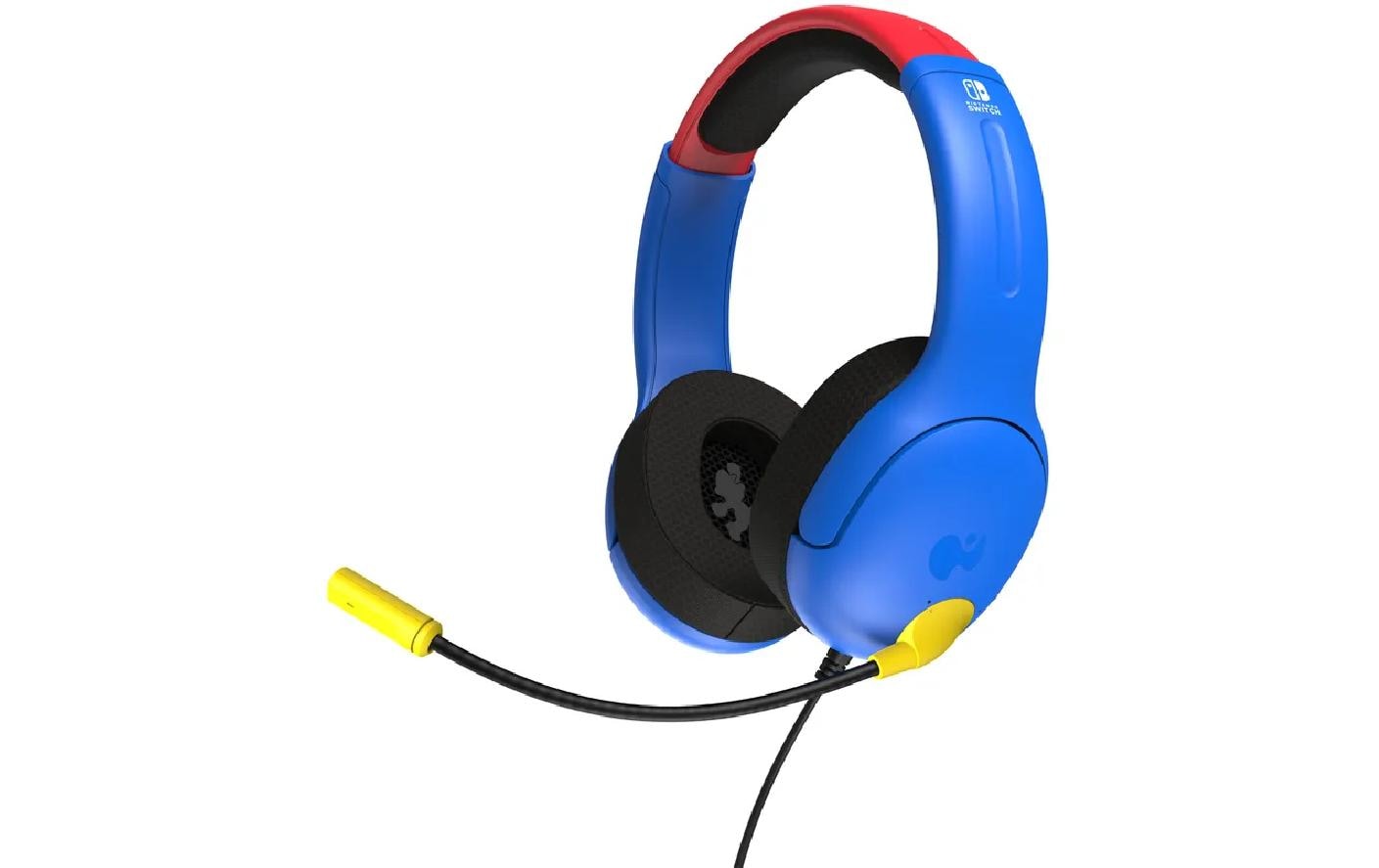 PDP Airlite Headset Mario NSW Wired 3.5mm Klinker, Stereo, Rot/Blau