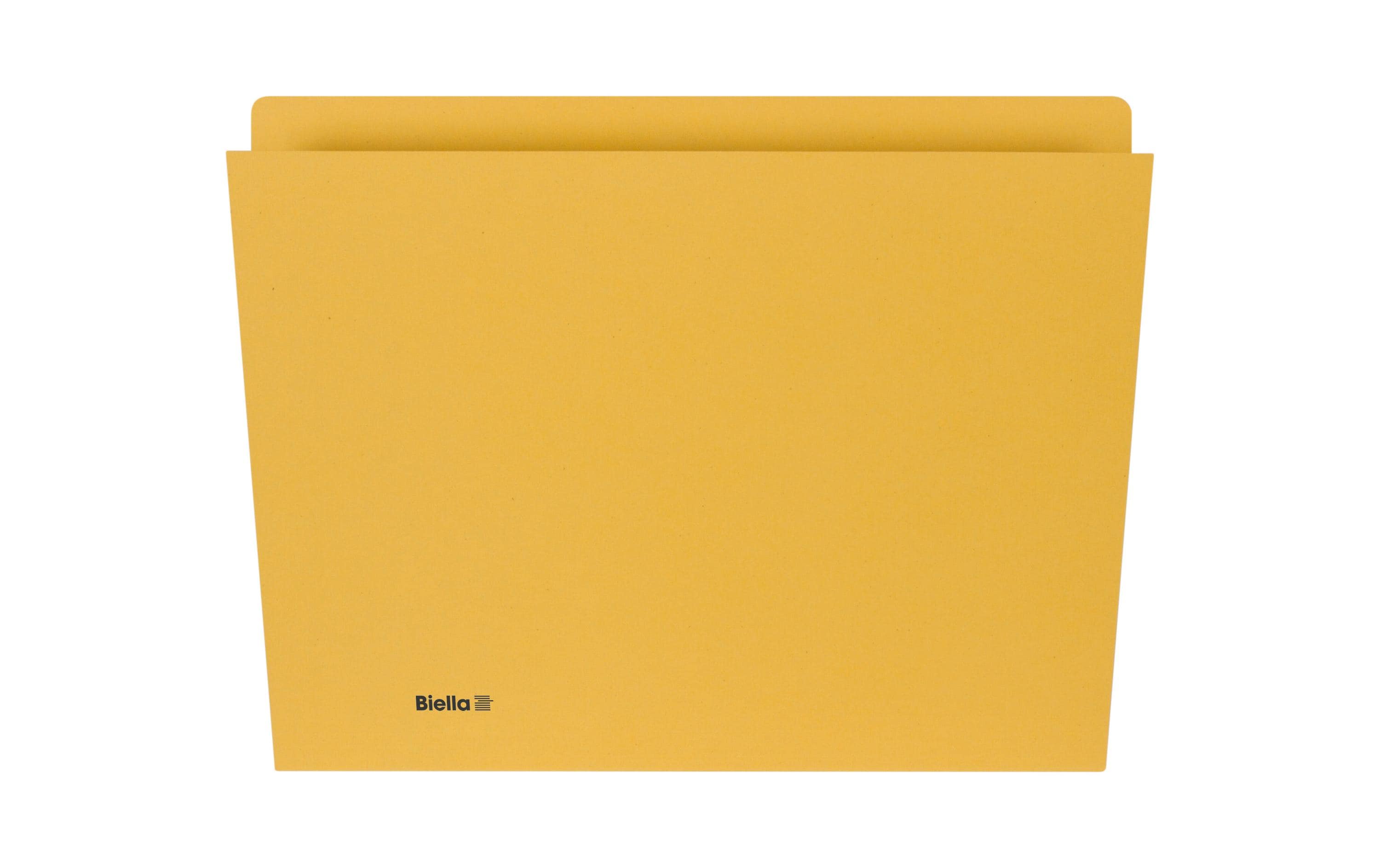 Biella Vertikalmappen mit 5 Rillen 320 g/m², gelb, 100 Stk