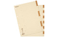 Biella Blanko-Register Karton 12-teilig, braun/beige