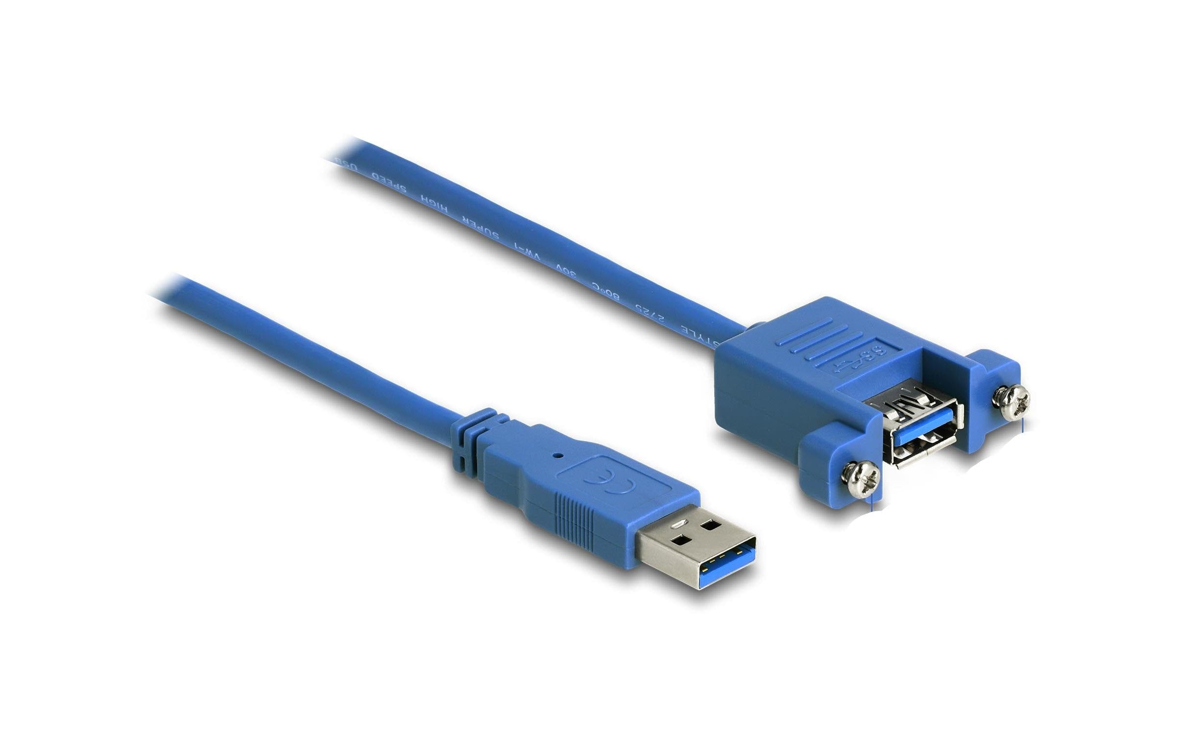 Delock Kabel USB 3.0 Typ-A zu USB Typ-A Stecker zu Buchse, zum Einbau, 25cm