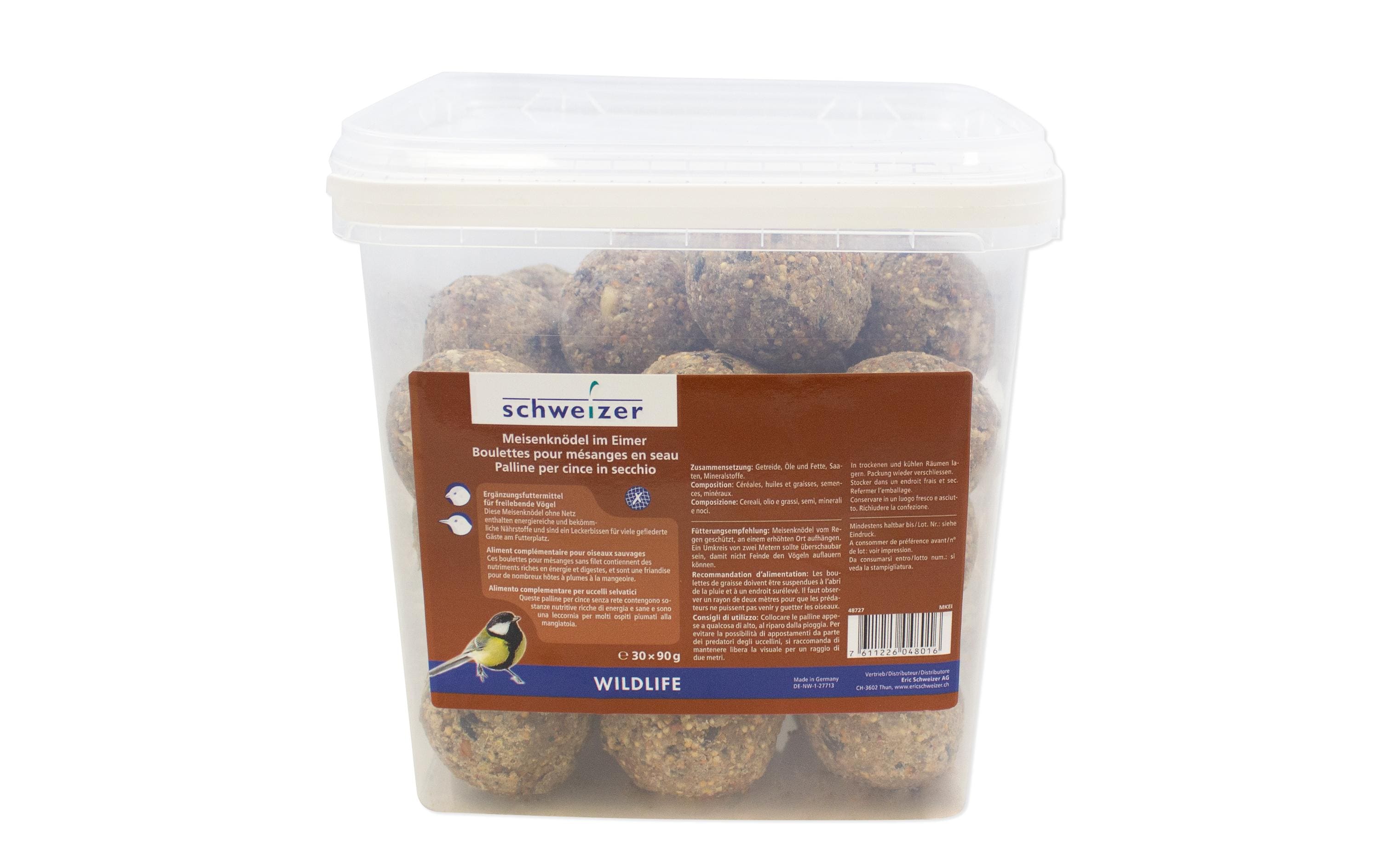 Eric Schweizer Meisenknödel, netzfrei 30 x 90g , im Eimer