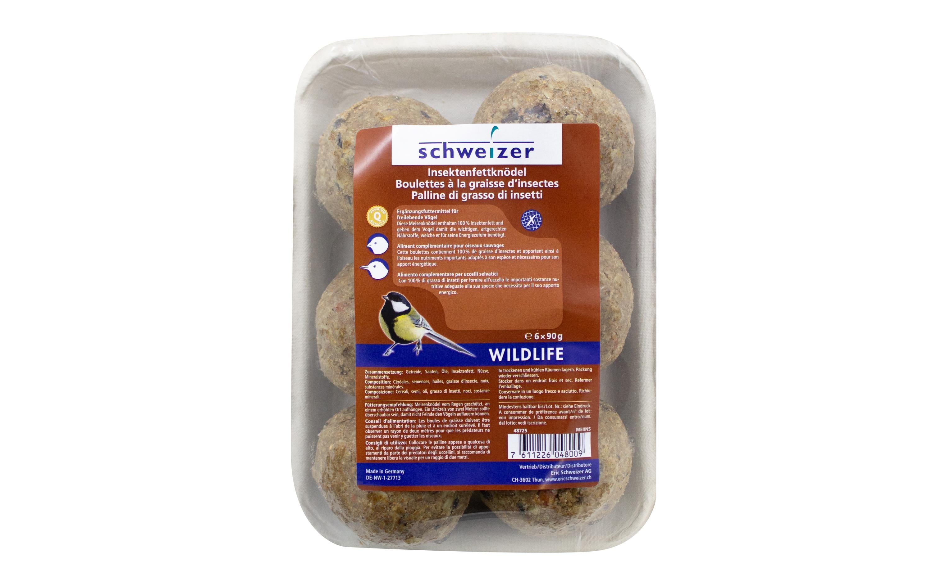 Eric Schweizer Insektenfettknödel, netzfrei 6 x 90g