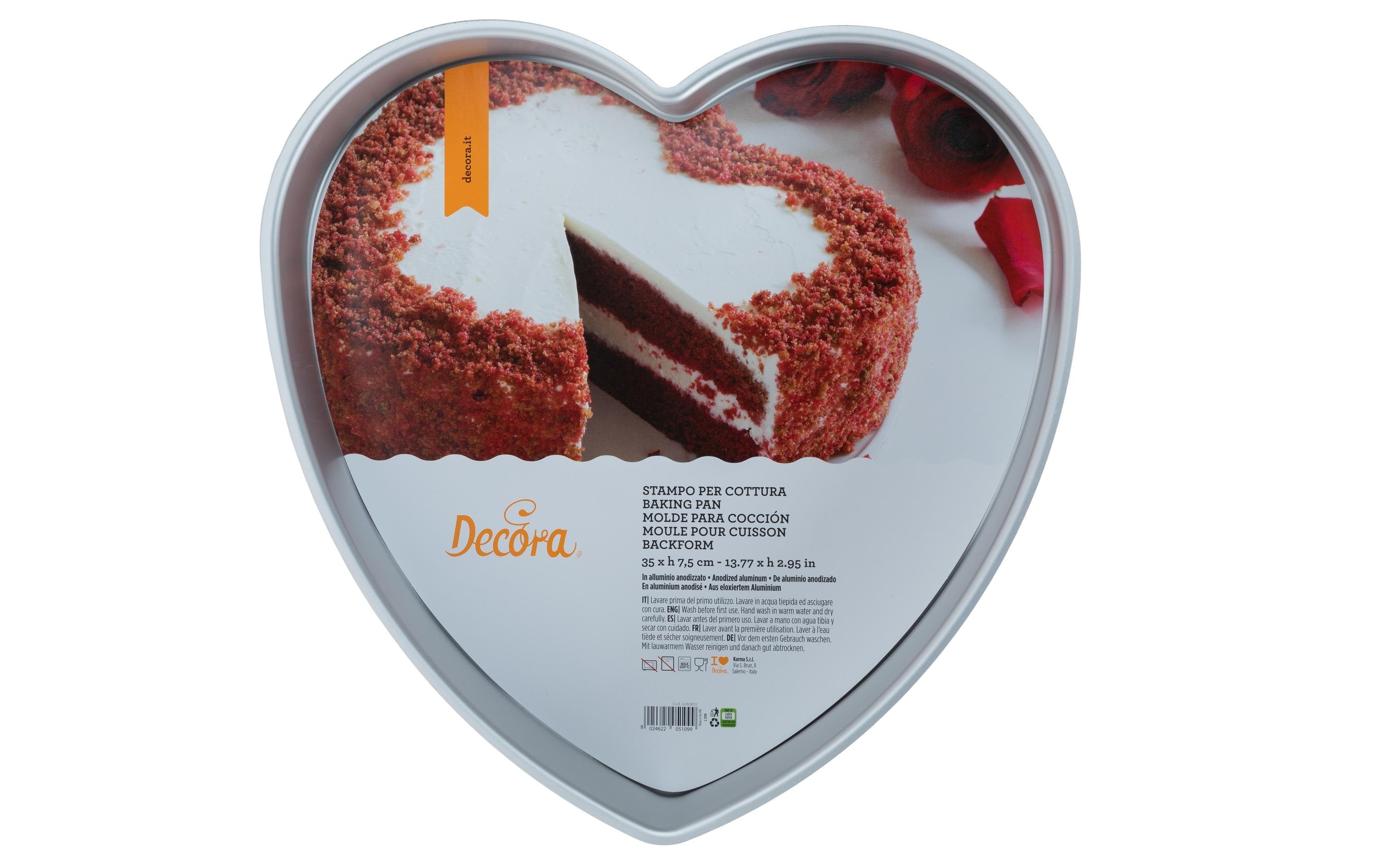 Decora Profi Backform Herz Ø 25cm H 7.5 Ø 25cm