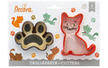 Decora Mini Ausstechformen Katze 2 Stück
