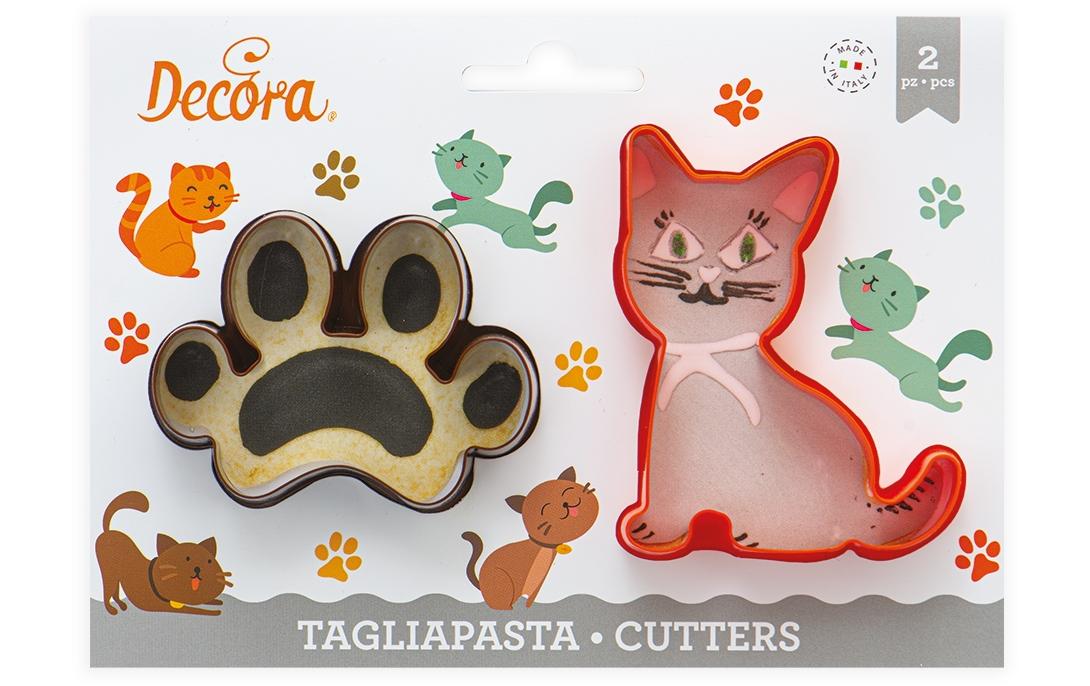 Decora Mini Ausstechformen Katze 2 Stück